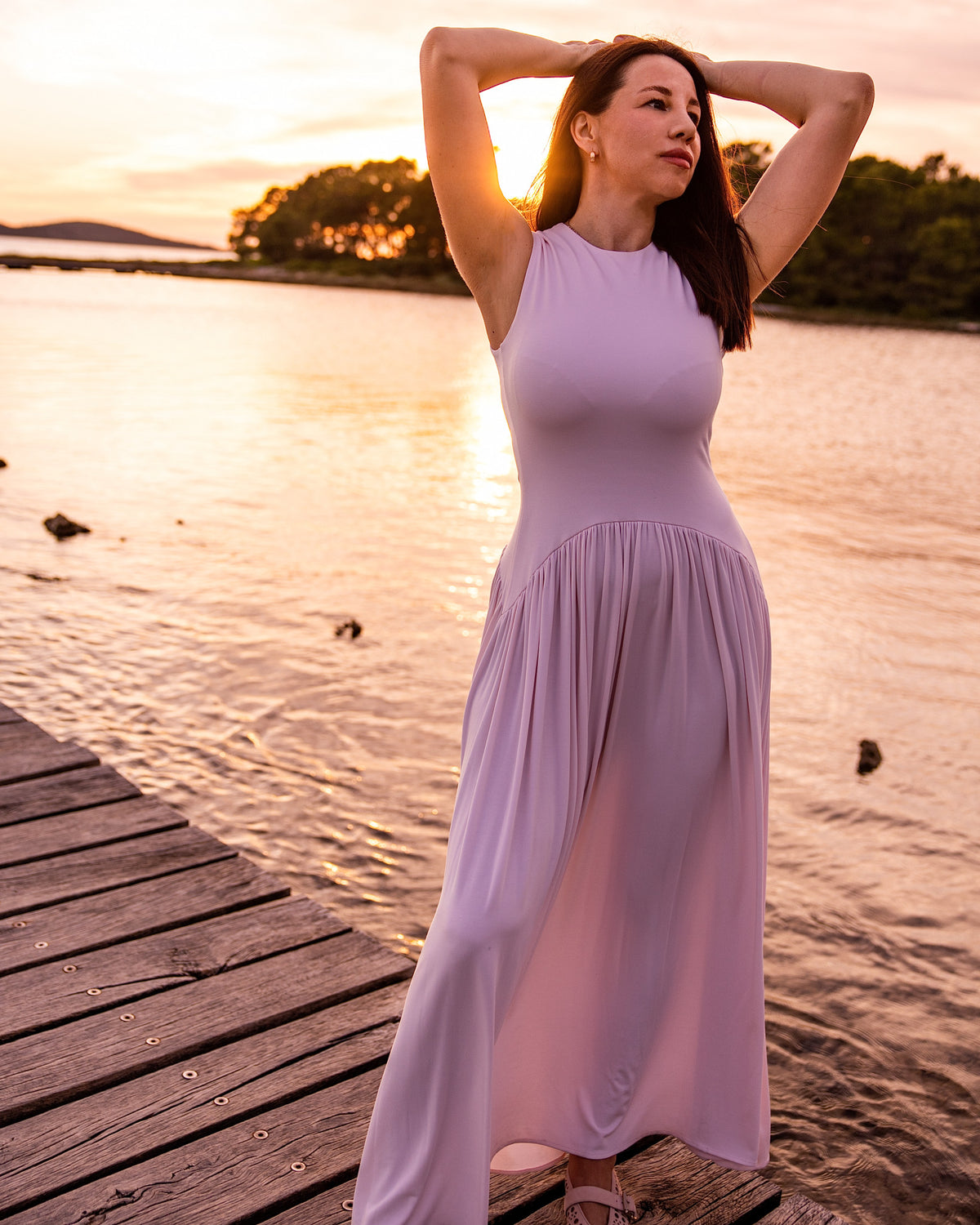 Powder pink dress